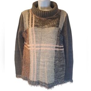 Skovhuus Danish knitwear colorblock cozy sweater size M